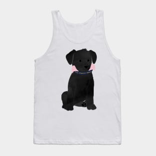 Cute Preppy Black Lab Puppy Dog Tank Top